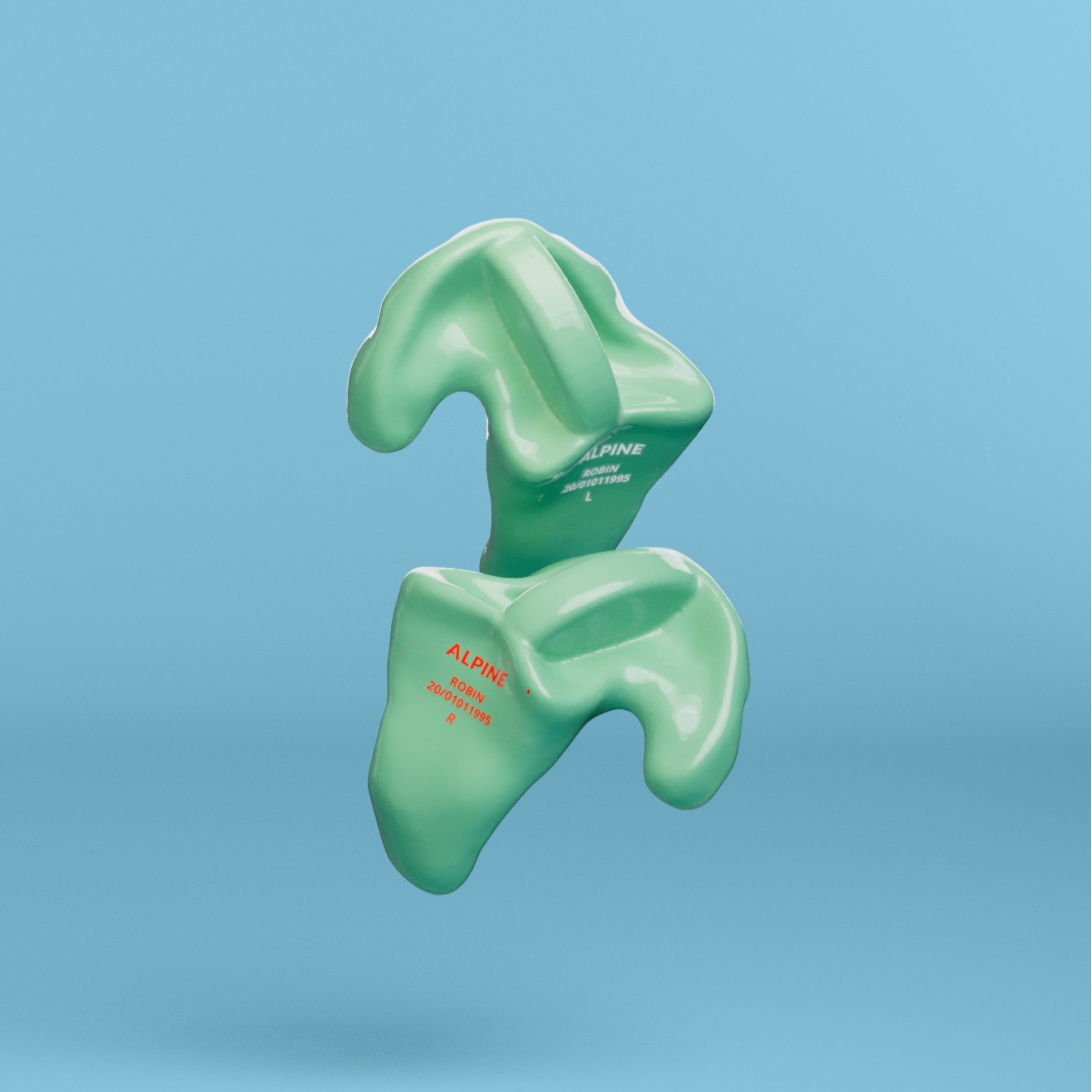 alpine swimsafe custom 4d 1 stuk oordoppen groen